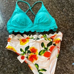 Mismatched floral bikini - never worn!
